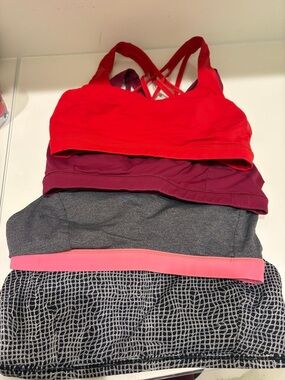 Lululemon sports bra Red, Burgundy, Gray, Pink, Black/White